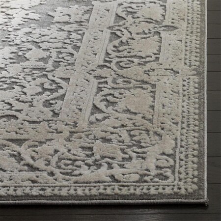 Safavieh Reflection Power Loomed Square Area Rug Dark Grey & Cream - 6 ft.-7 in. x 6 ft.-7 in. RFT664B-7SQ